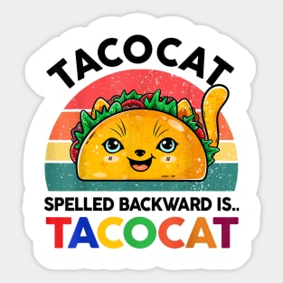 Taco Cat Kids Funny Shirt Cinco De Mayo Mexican Sticker